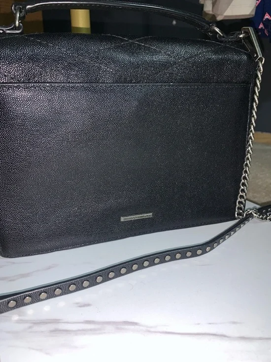 Rebecca Minkoff Black Quilted Crossbody with Silver Hardware - Picture 7 of 13